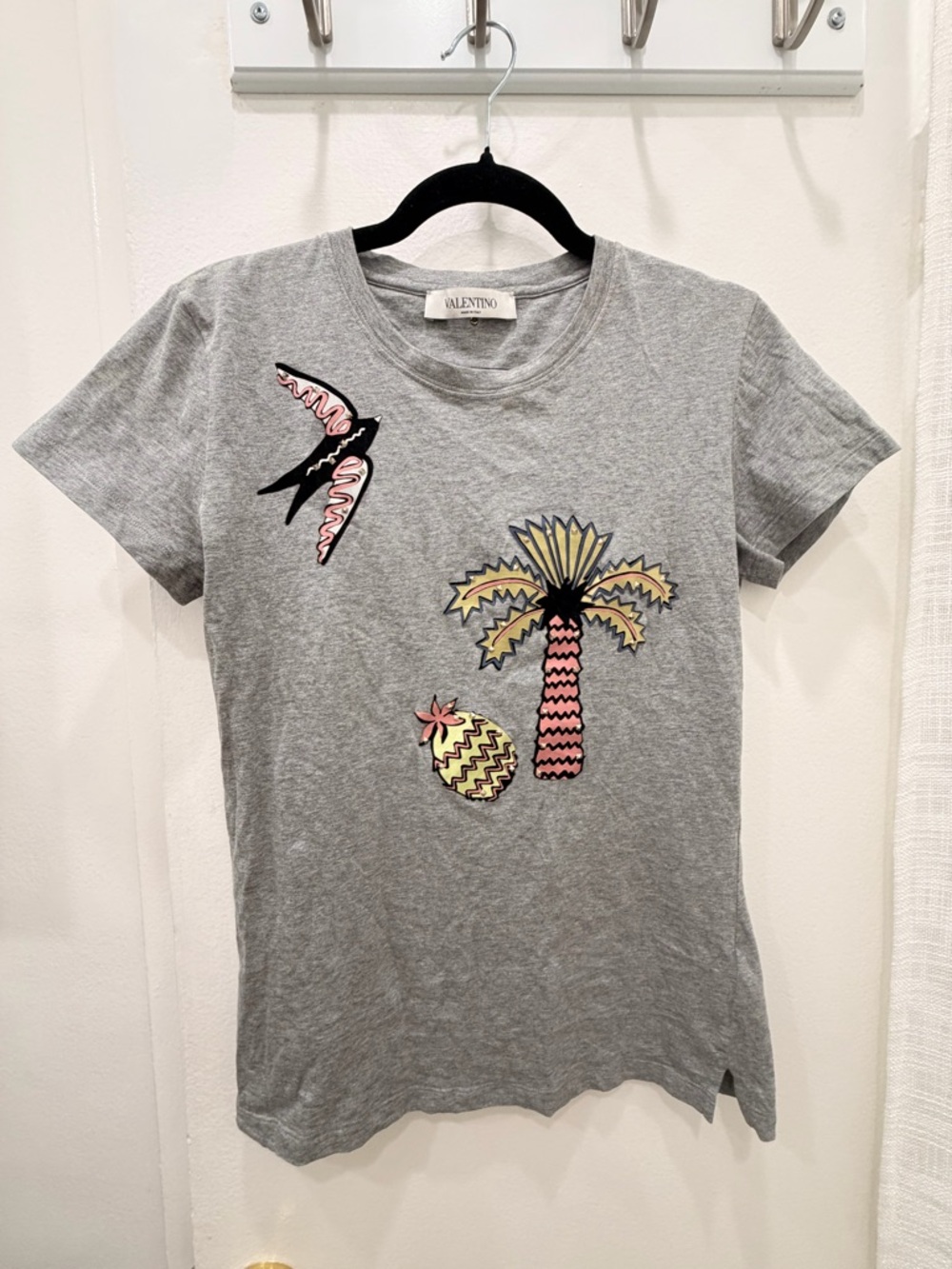 Valentino Light Gray Crewneck Tee